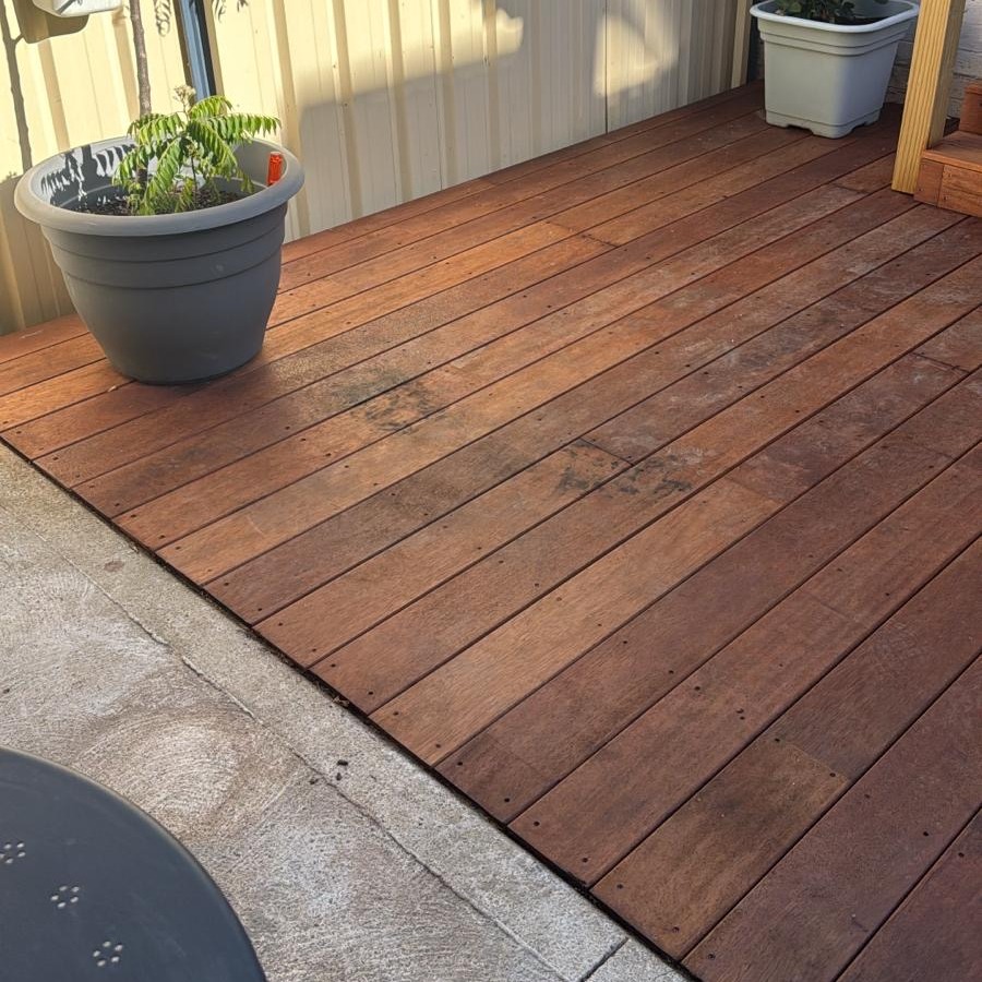 Outdoor timber decking project